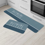 Kit 2 Tapetes Estampados para Cozinha Antiderrapante