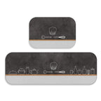 Kit 2 Tapetes Estampados para Cozinha Antiderrapante