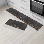 Kit 2 Tapetes Estampados para Cozinha Antiderrapante