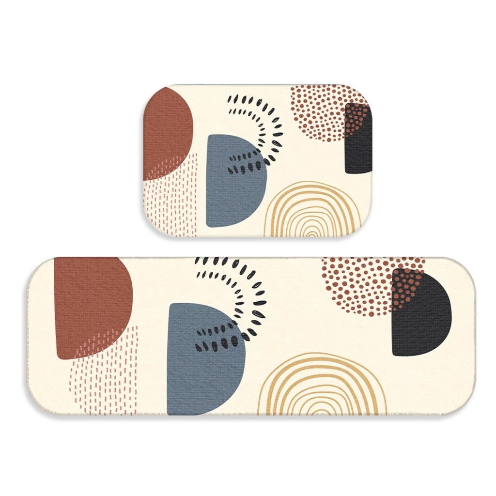 Kit 2 Tapetes Estampados para Cozinha Antiderrapante