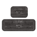 Kit 2 Tapetes Estampados para Cozinha Antiderrapante