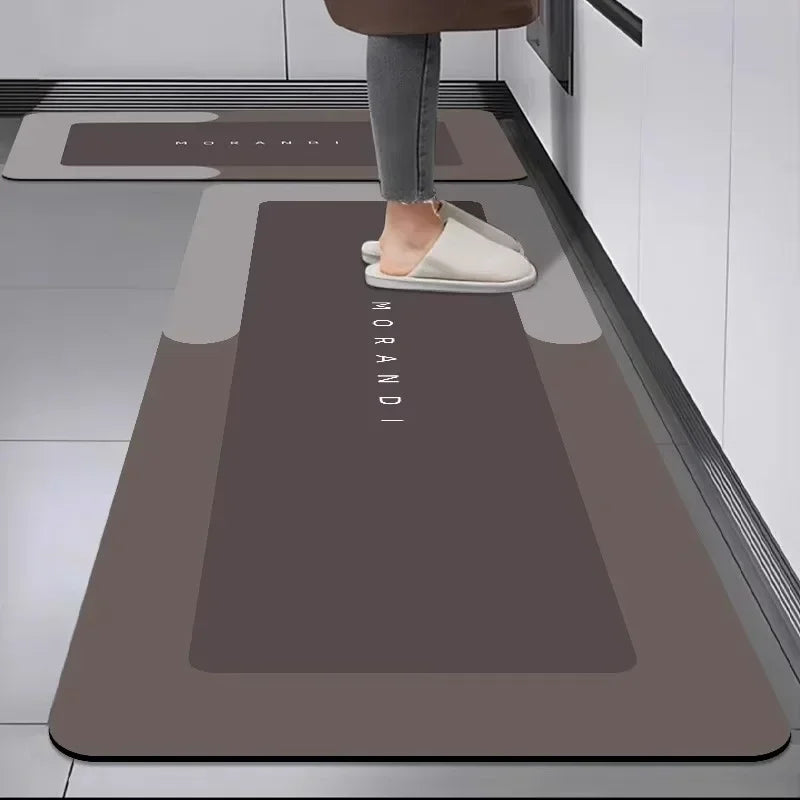 Tapete para Cozinha Minimalista Antiderrapante Absorvente