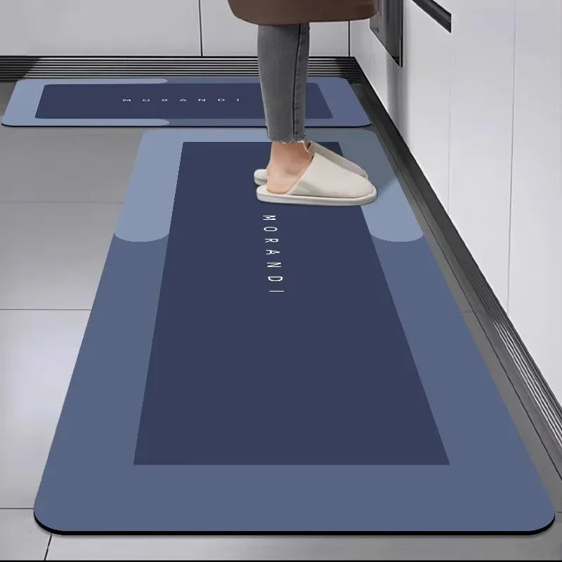 Tapete para Cozinha Minimalista Antiderrapante Absorvente