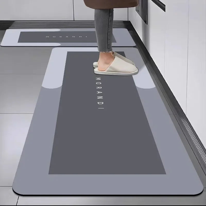 Tapete para Cozinha Minimalista Antiderrapante Absorvente