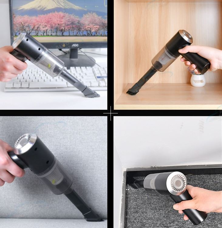 Aspirador de Pó Portátil Sem Fio com 2 Filtros