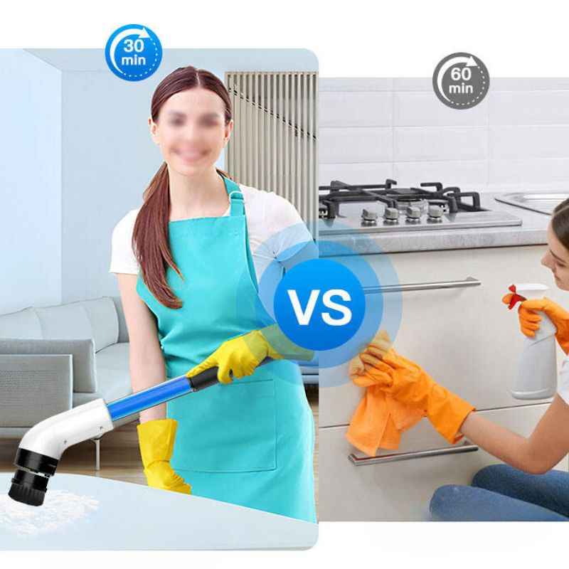 Escovão Elétrico para Limpeza Multiuso 7 em 1