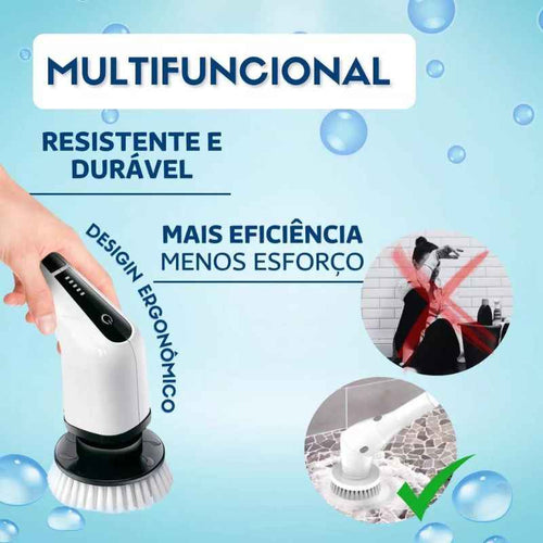 Escovão Elétrico para Limpeza Multiuso 7 em 1
