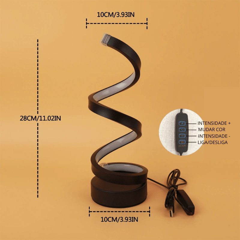 Luminária de Mesa em Led Recarregável