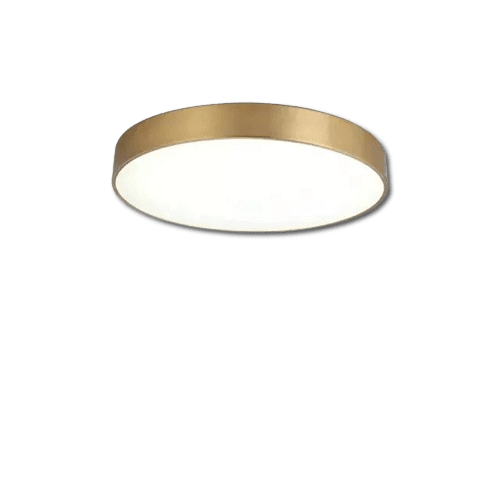 Luminária de Teto Decorativa Dourada Redonda LED