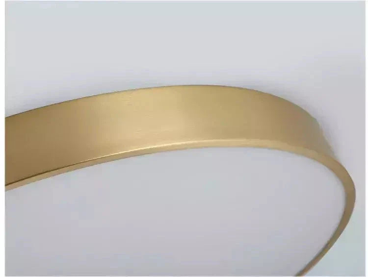 Luminária de Teto Decorativa Dourada Redonda LED