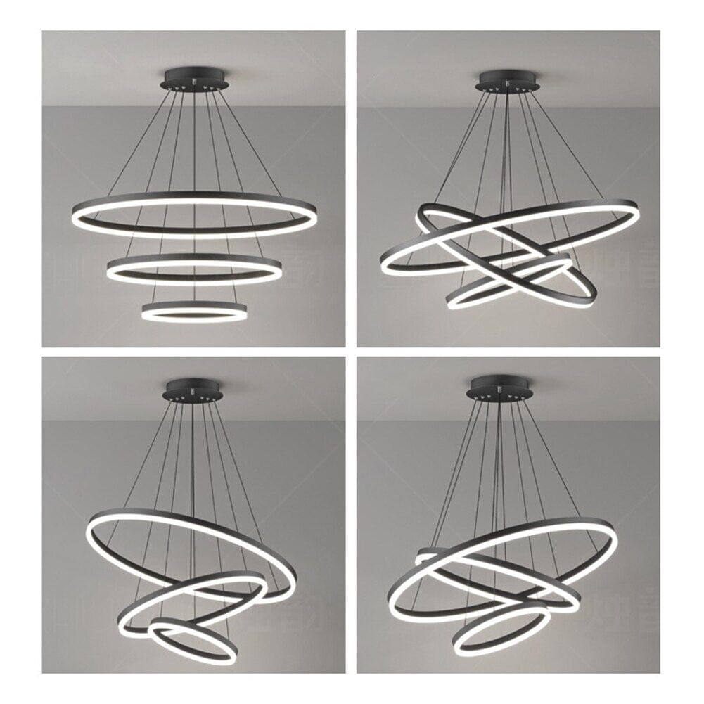 Lustre Pendente Triplo Led Circular Milan