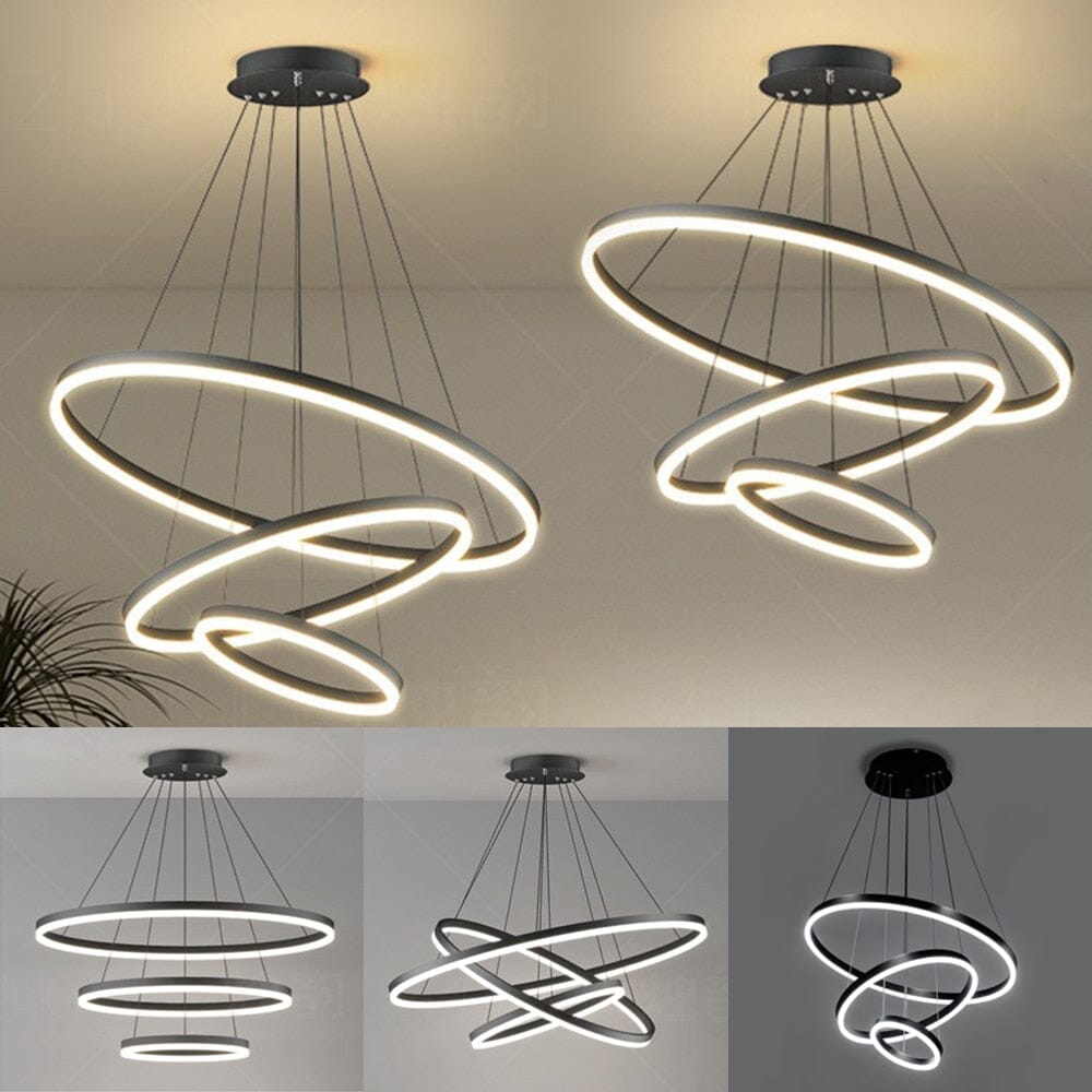 Lustre Pendente Triplo Led Circular Milan