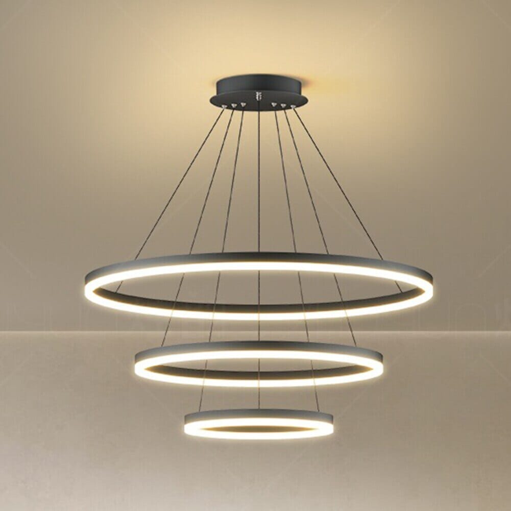 Lustre Pendente Triplo Led Circular Milan